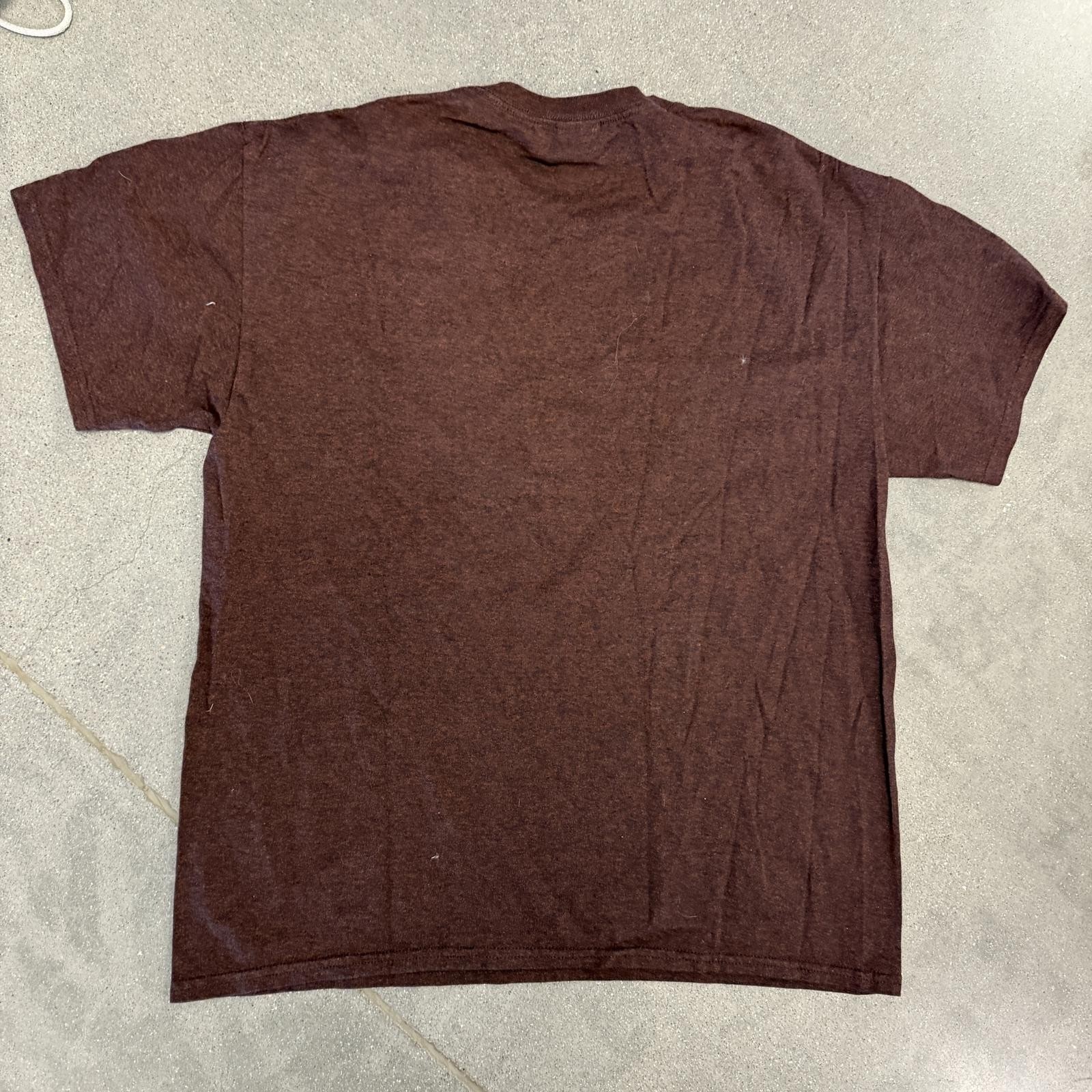 Gildan Cross-Dyed Heather Brown Promo Tee Size L 50/50 Cotton Poly Blend gallery