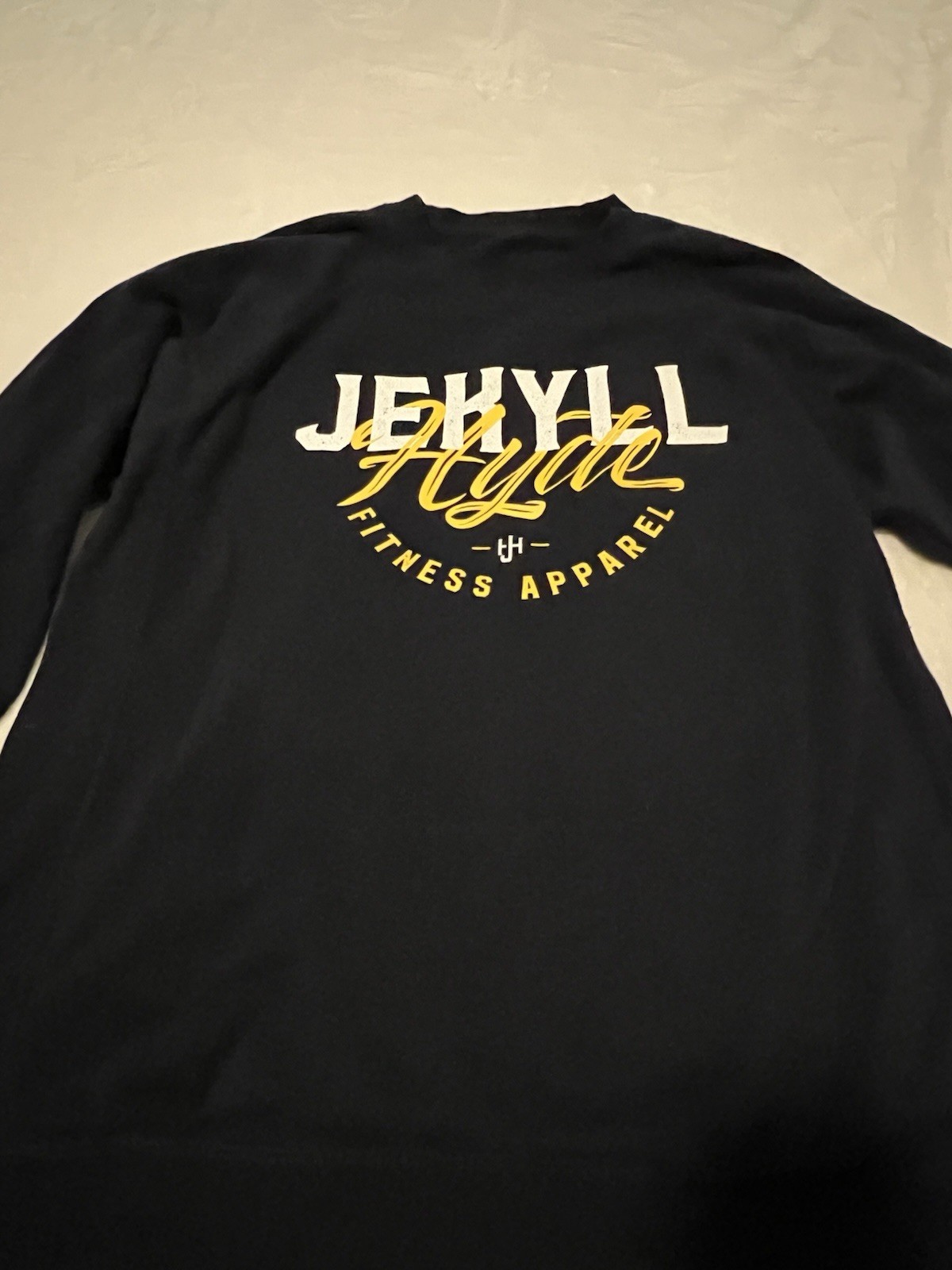 Mens Jekyll And Hyde Fitness Sweatshirt Navy Gold Size Large gallery