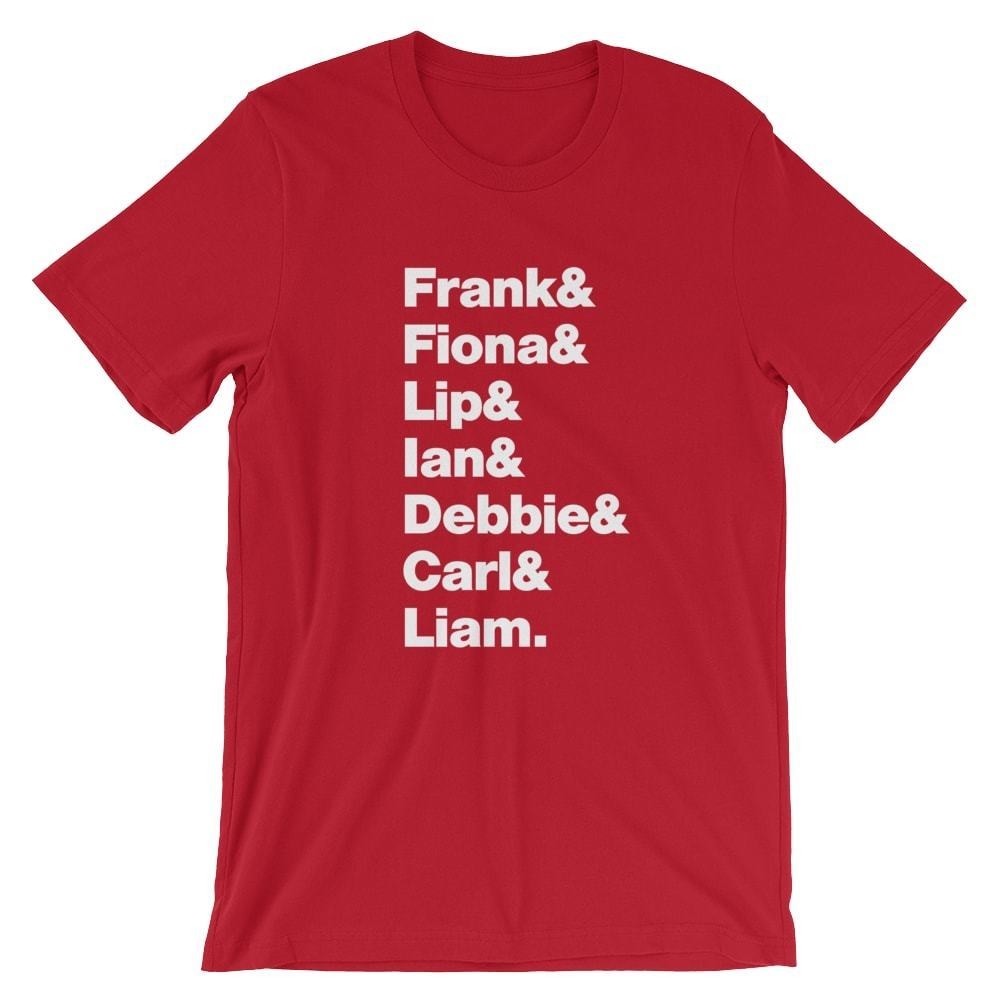 Shameless TV Show T-Shirt. Black, White, Gray or Red Soft Cotton Tee.