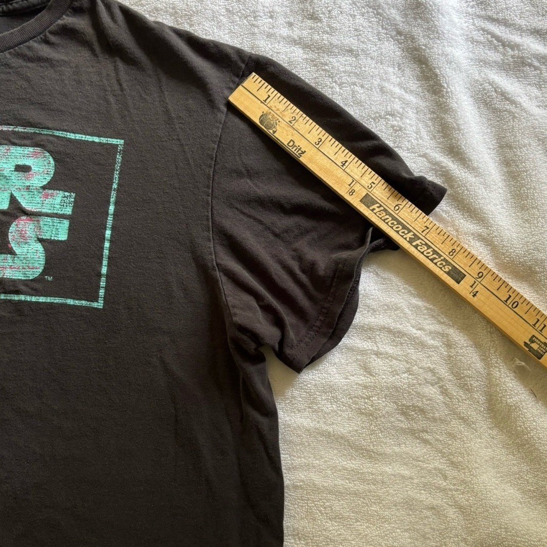 Mens Star Wars Graphic T Shirt Black Large LG Retro Comic Style Tee Pink Blue gallery