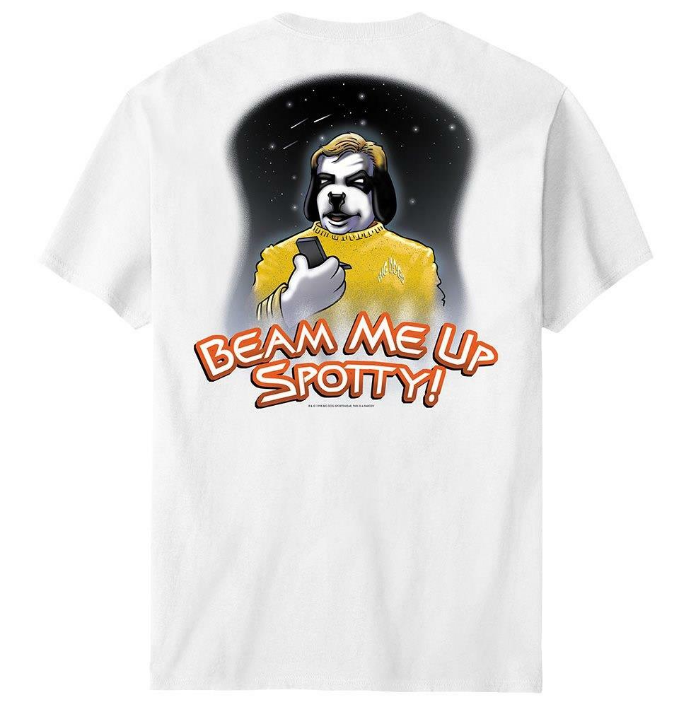 Star Trek Beam Me Up Spotty Kirk Big Dogs Tee Shirt Large 2X 3X 5X White Cotton gallery