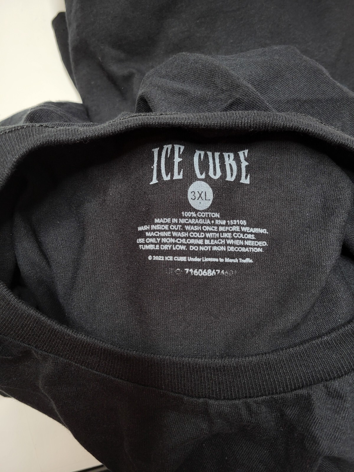 3XL Ice Cube Blue Flames Graphic Print Tee Mens Adult Music Icon New gallery