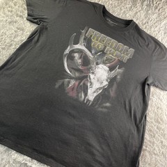 Blocker Outdoors Shirt Mens Extra Large Black Freedom To Hunt Hunting Deer Skull