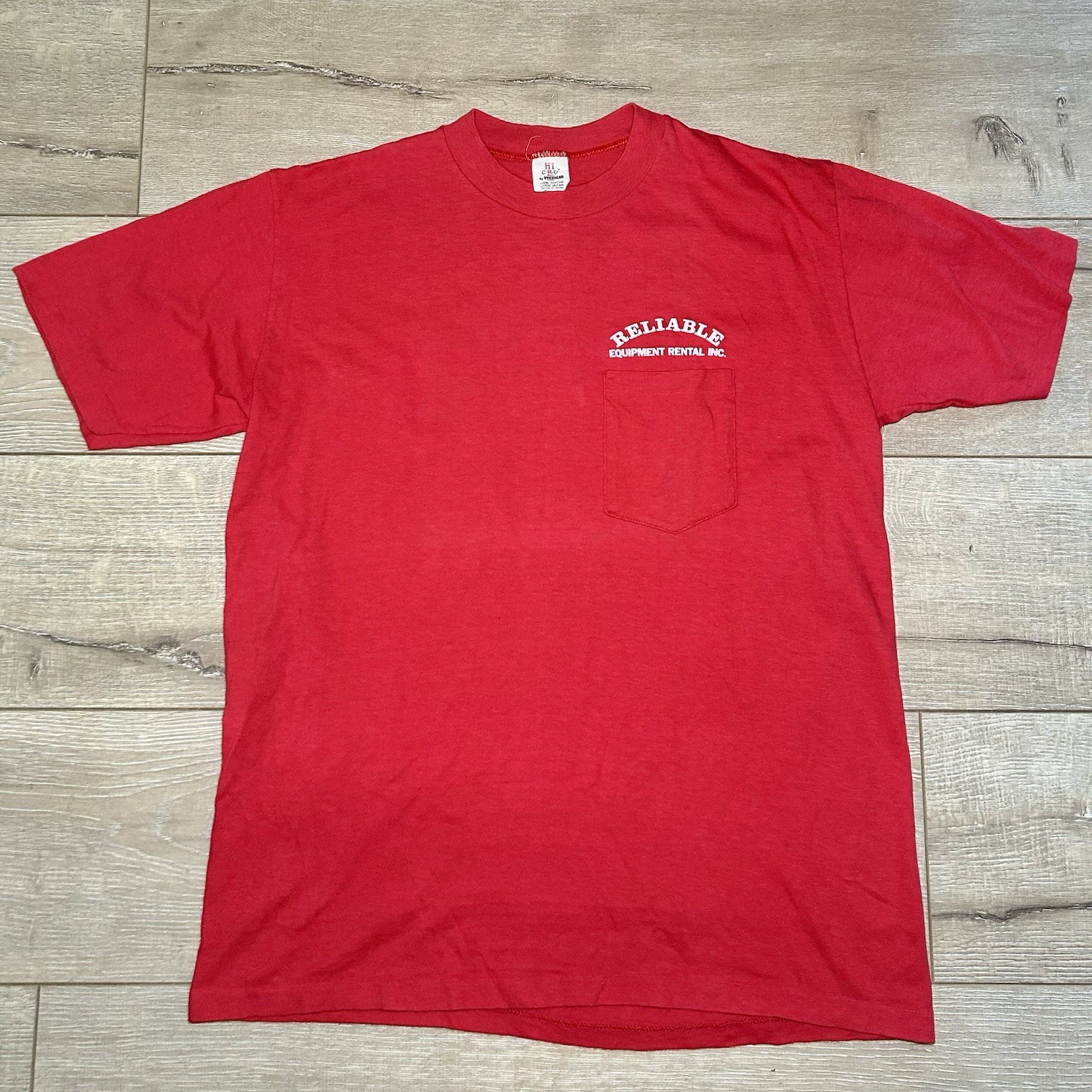 VTG 60s 70s Hi Cru Stedman Red Graphic Tee Single Stitch USA Mens L gallery