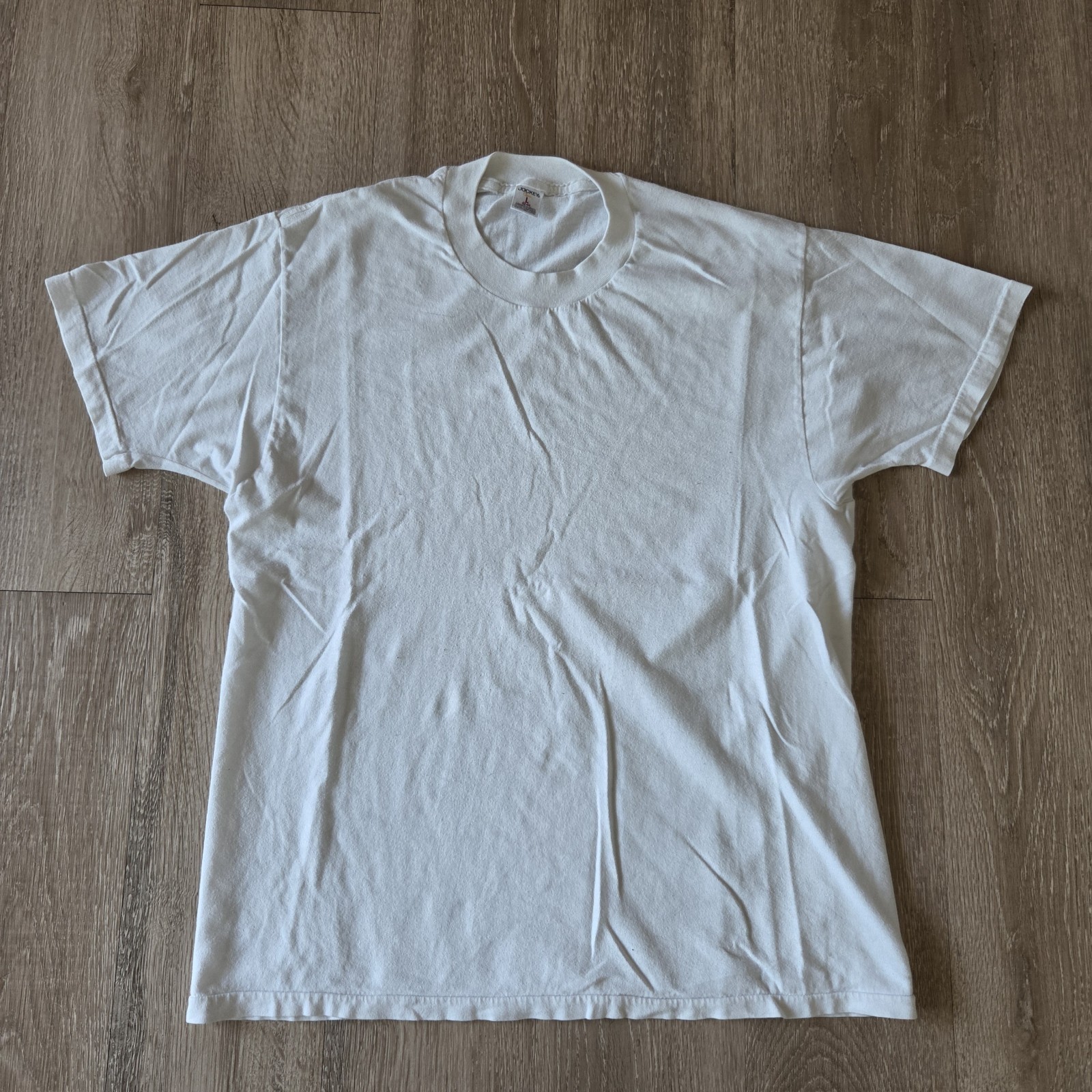 Vintage 90s Jockey White Single Stitch Tshirt Size L gallery