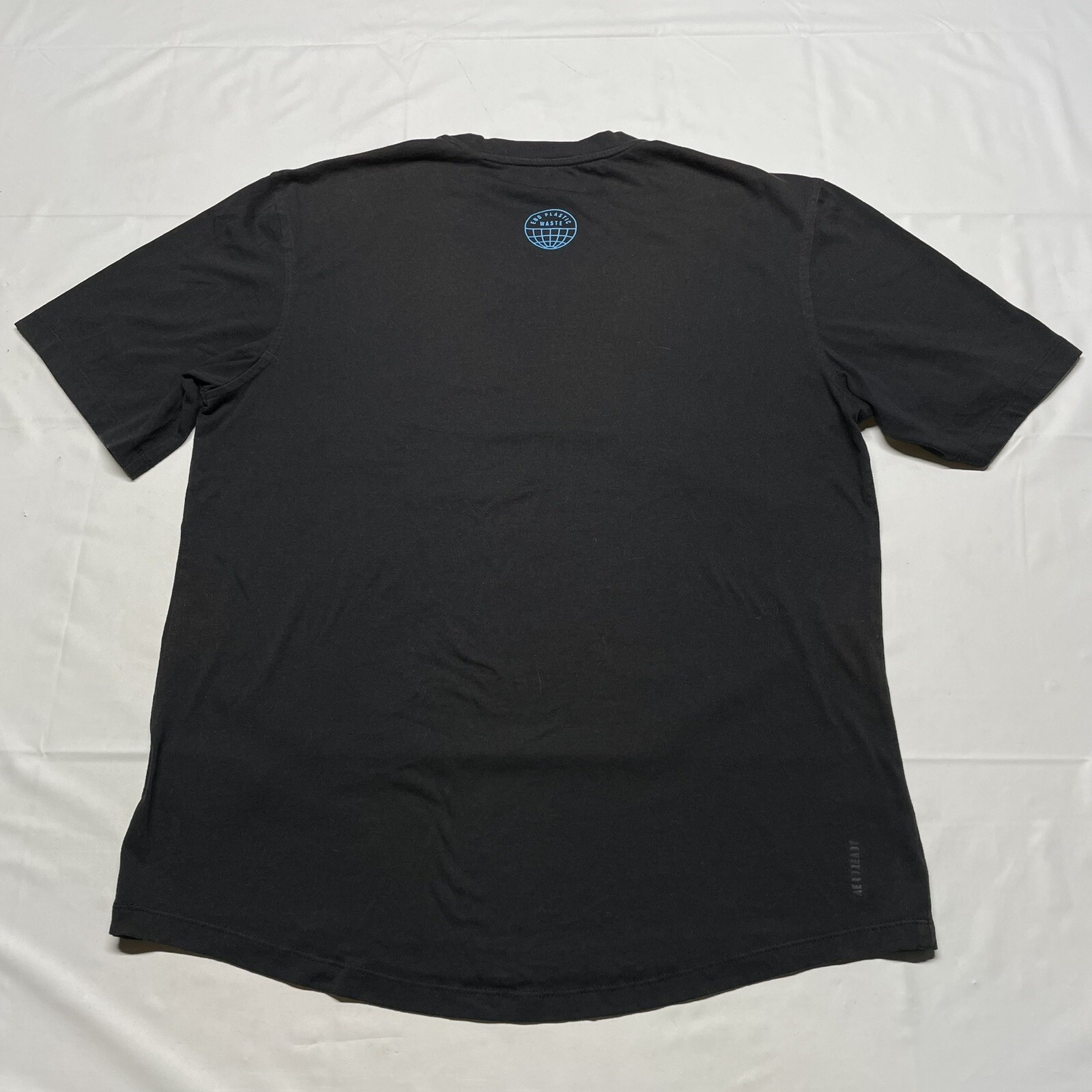 Adidas Primegreen T-Shirt Mens Medium Athletic Black 3 Stripes Y2K Hipster Sport gallery