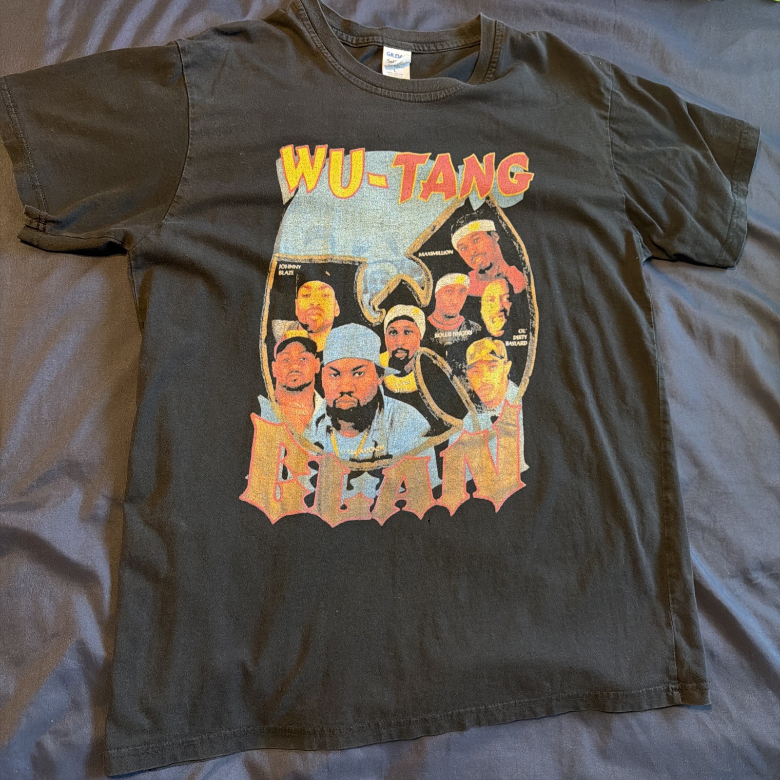 Vintage Wu-Tang Clan Raekwon Ice Cream Fire Exit Faded Black L T-Shirt REPRINT