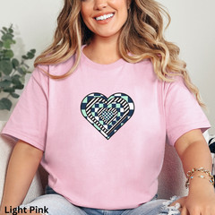 Geometric Pattern Heart Tee, Cute Valentine’s Day Shirt, Checkerboard Heart Top