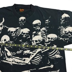 Rolling Stones 1994 Voodoo Lounge Skeleton AOP T-Shirt Black XL Vintage