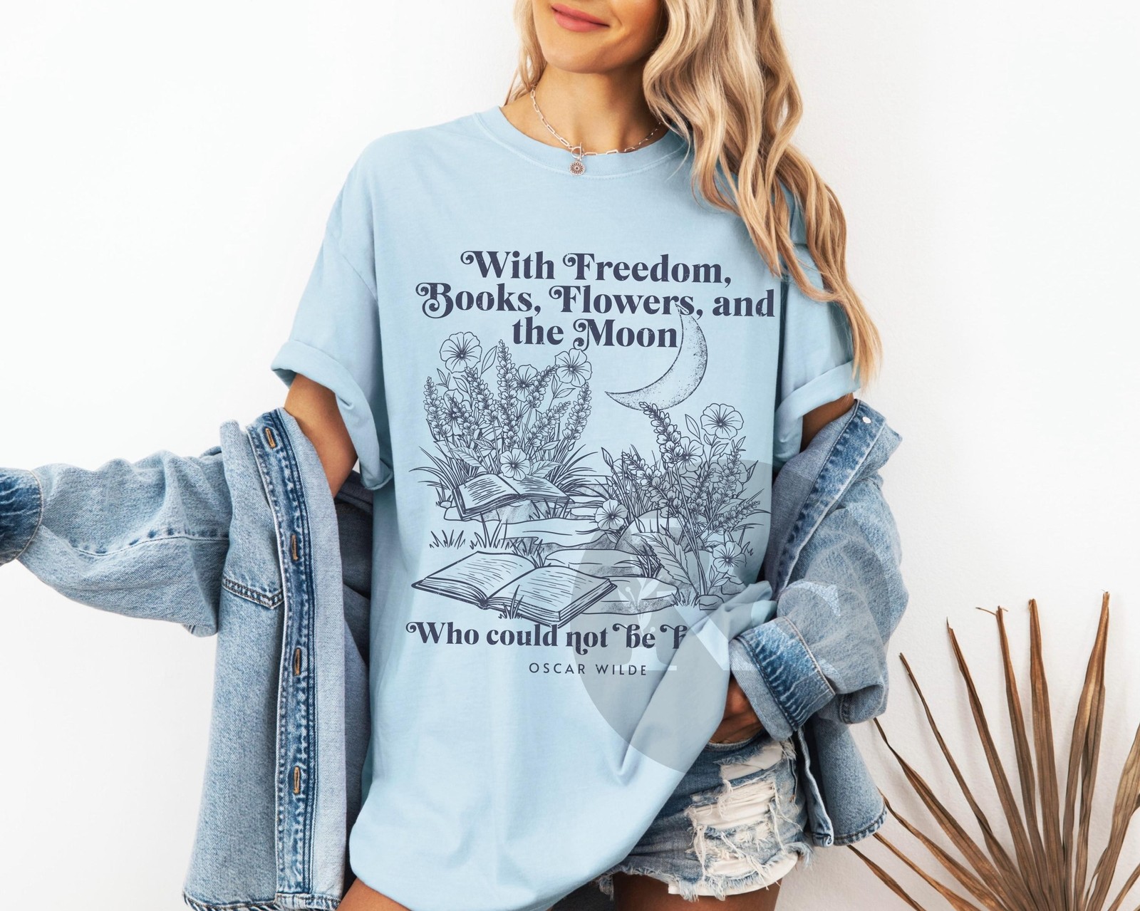 Oscar Wilde Floral Bookish Shirt for Reader Light Academia Librarian Shirt C gallery