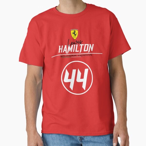 LH44 Logo Gift, F1, Ferrari, Lewis Hamilton, T-Shirt Made in US/AUS Size S-2XL