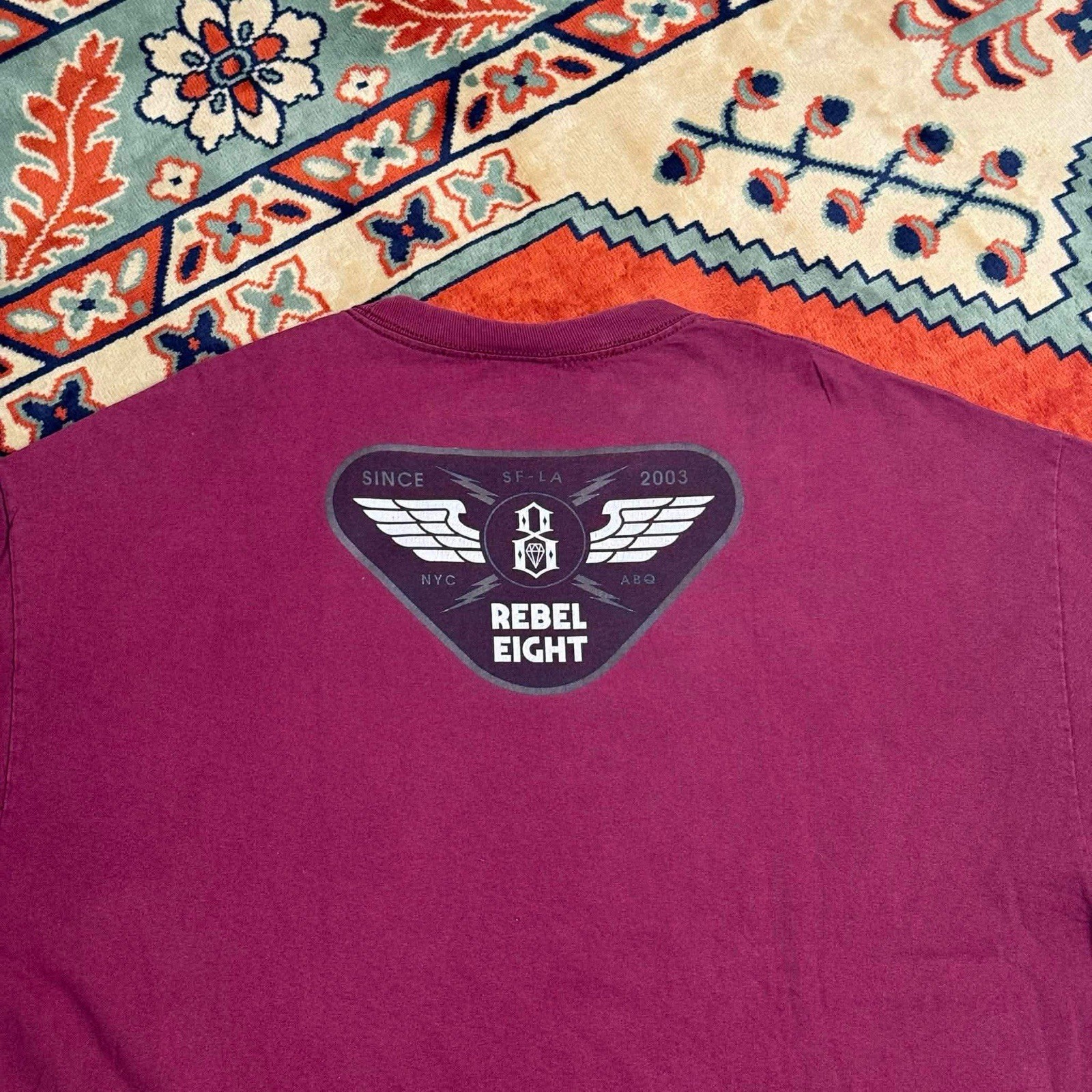 Rebel8 Rebel Eight Maroon T-Shirt Men's 2XL gallery