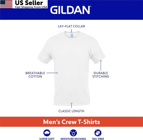 Gildan Men's Crew T-Shirts, Multipack, Style G1100 XX-Large, White gallery
