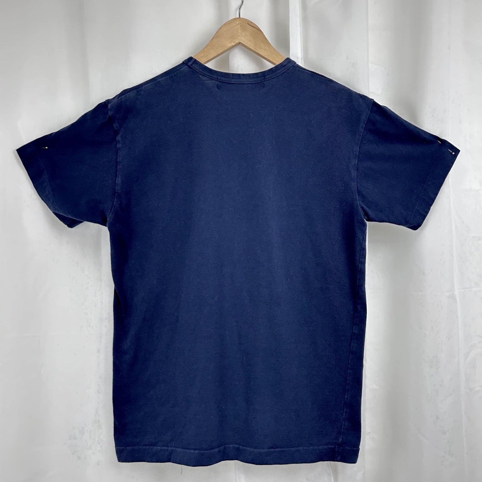 Comme des Garcons PLAY Double Hearts Embroidered Tee Navy Size L gallery