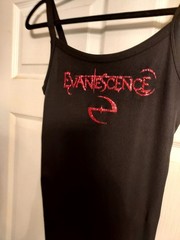 evanescence tank top Red Glitter evanescence crop top evanescence shirt XXs-2xl