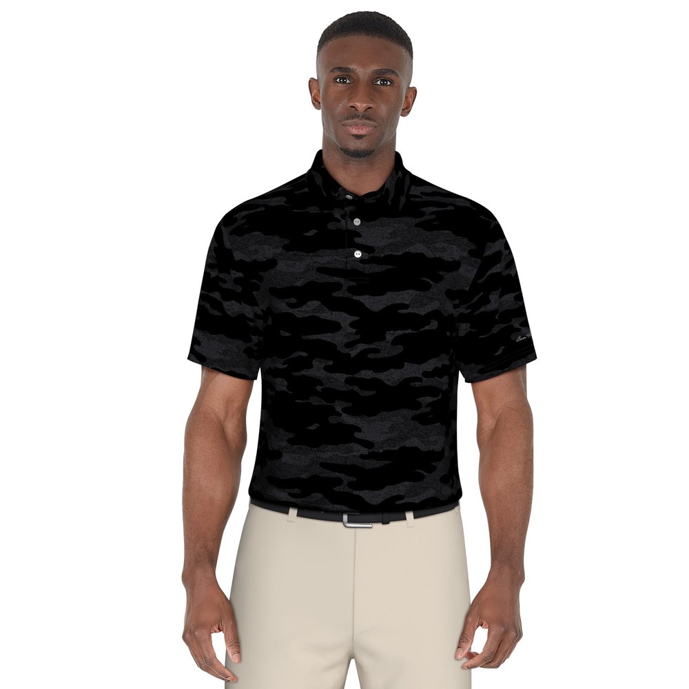 Ben Hogan Performance Men’s Black Camouflage Short Sleeve Golf Polo T-Shirts 3XL