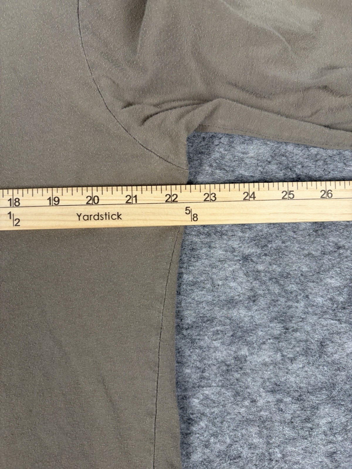 James Perse Standard Shirt Mens 4 Taupe Crew Neck Cotton Long Sleeve Made in USA gallery