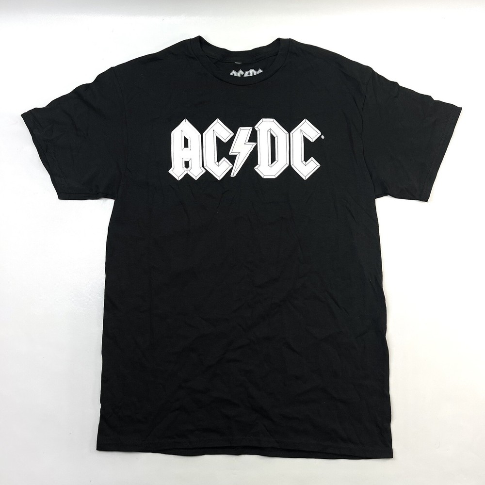 AC/DC Solid Graphic Rock Band Black T-Shirt Men’s Size M Casual