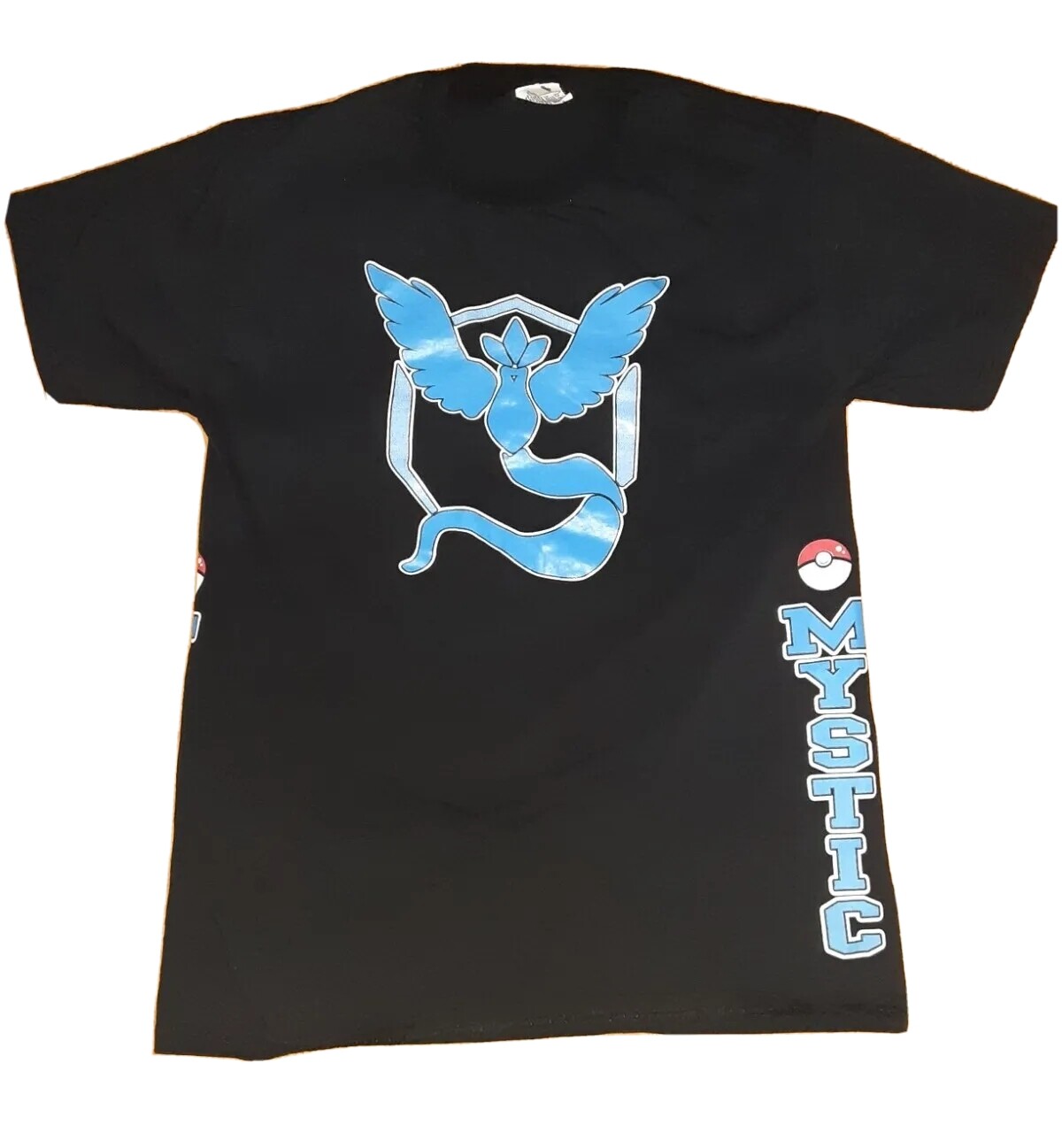 Pokemon Go Team Mystic Double Sided Black T Shirt Size Mens Medium Nintendo