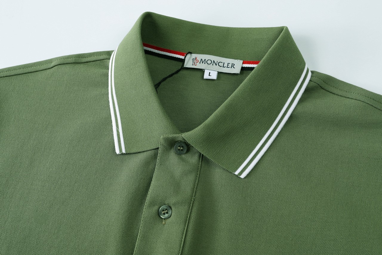 Moncler Green Men's Two-Tone Polo Shirt L gallery