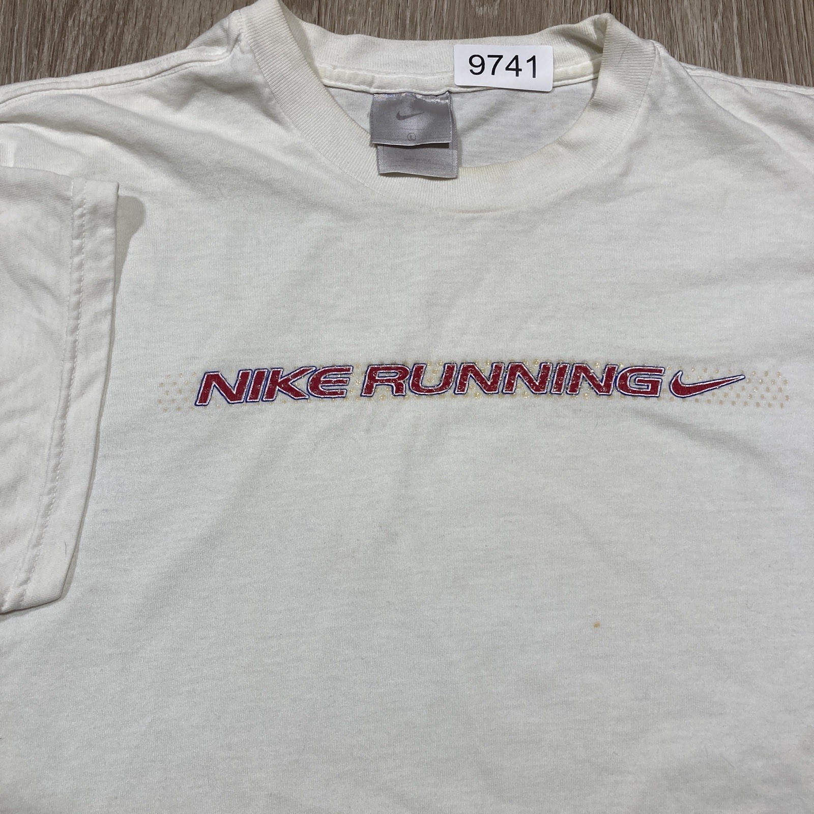 Nike Shirt L 90s 00s Y2k Running Swoosh Athletic Active-wear Gym Work-out Tee gallery
