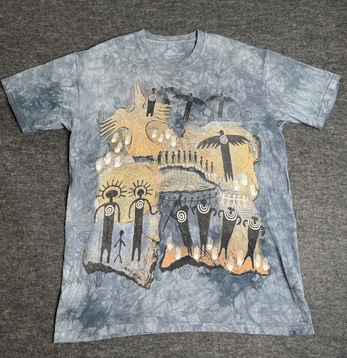 The Mountain Flight Of The Shaman Shirt Size L Vintage Short Sleeve Tie Dye