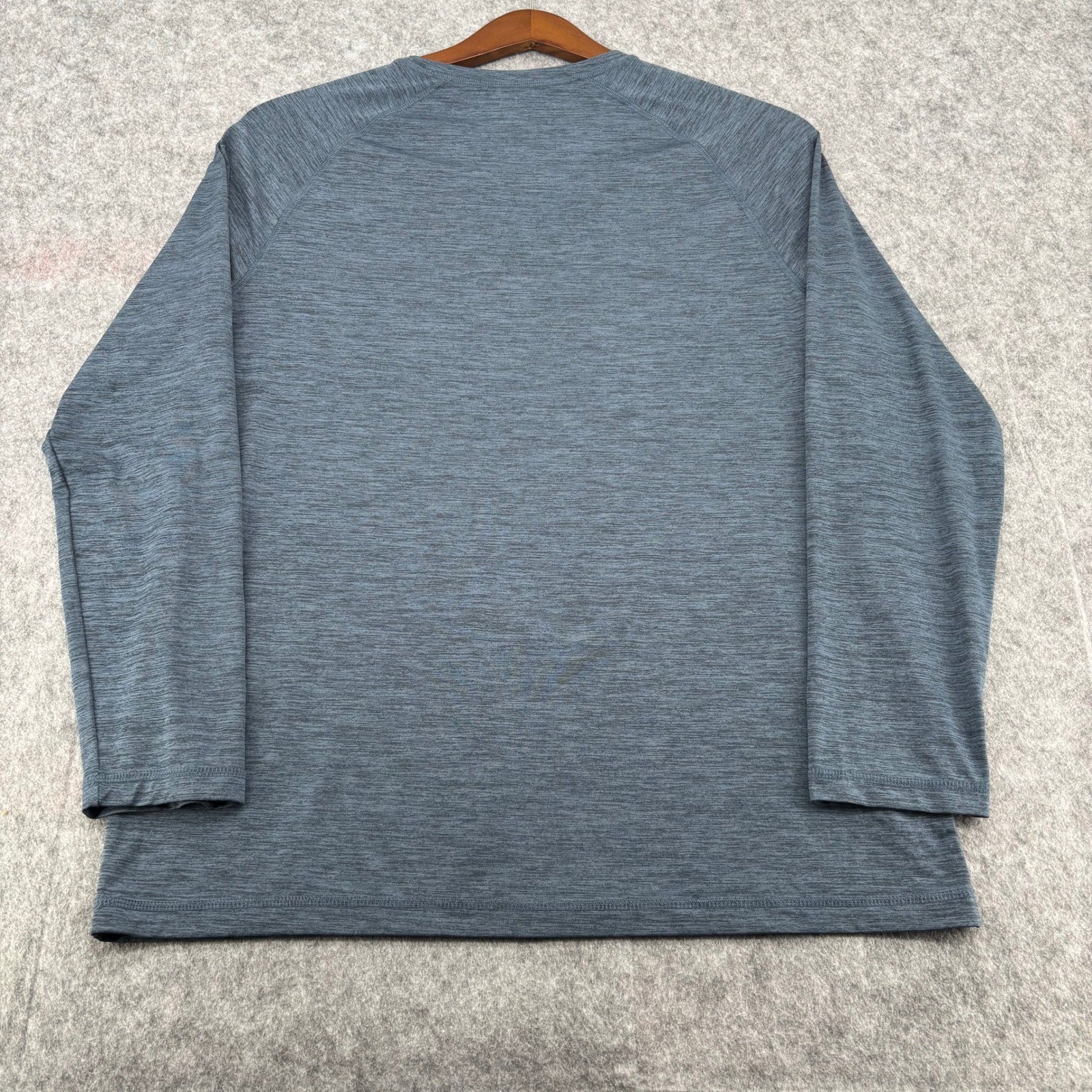 Hurley Mens XL Blue Heathered Long Sleeve Performance Graphic T-Shirt Raglan gallery