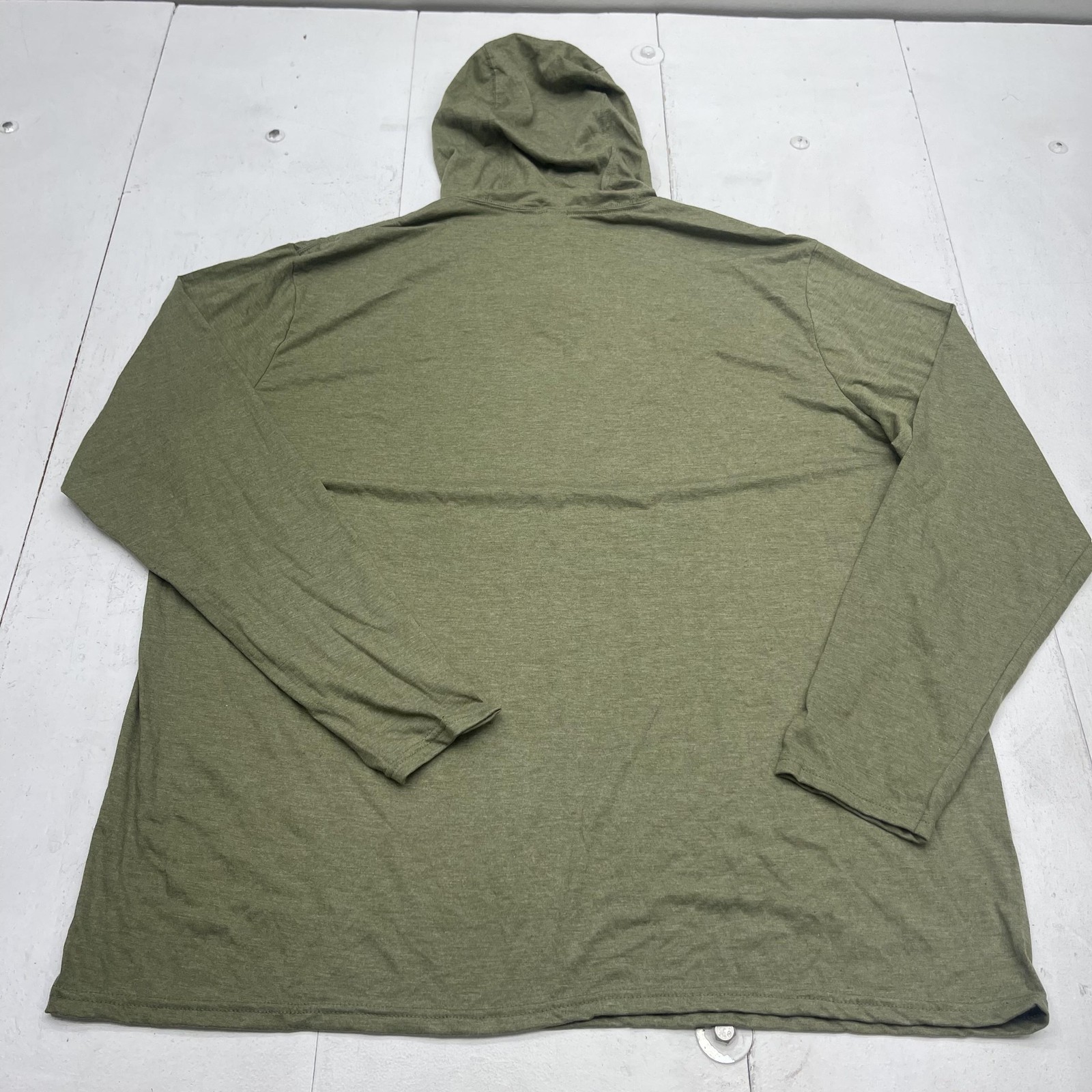 District Perfect Tri Hooded Shirt Mens 3XL Olive Green Long Sleeve Tri-Blend gallery