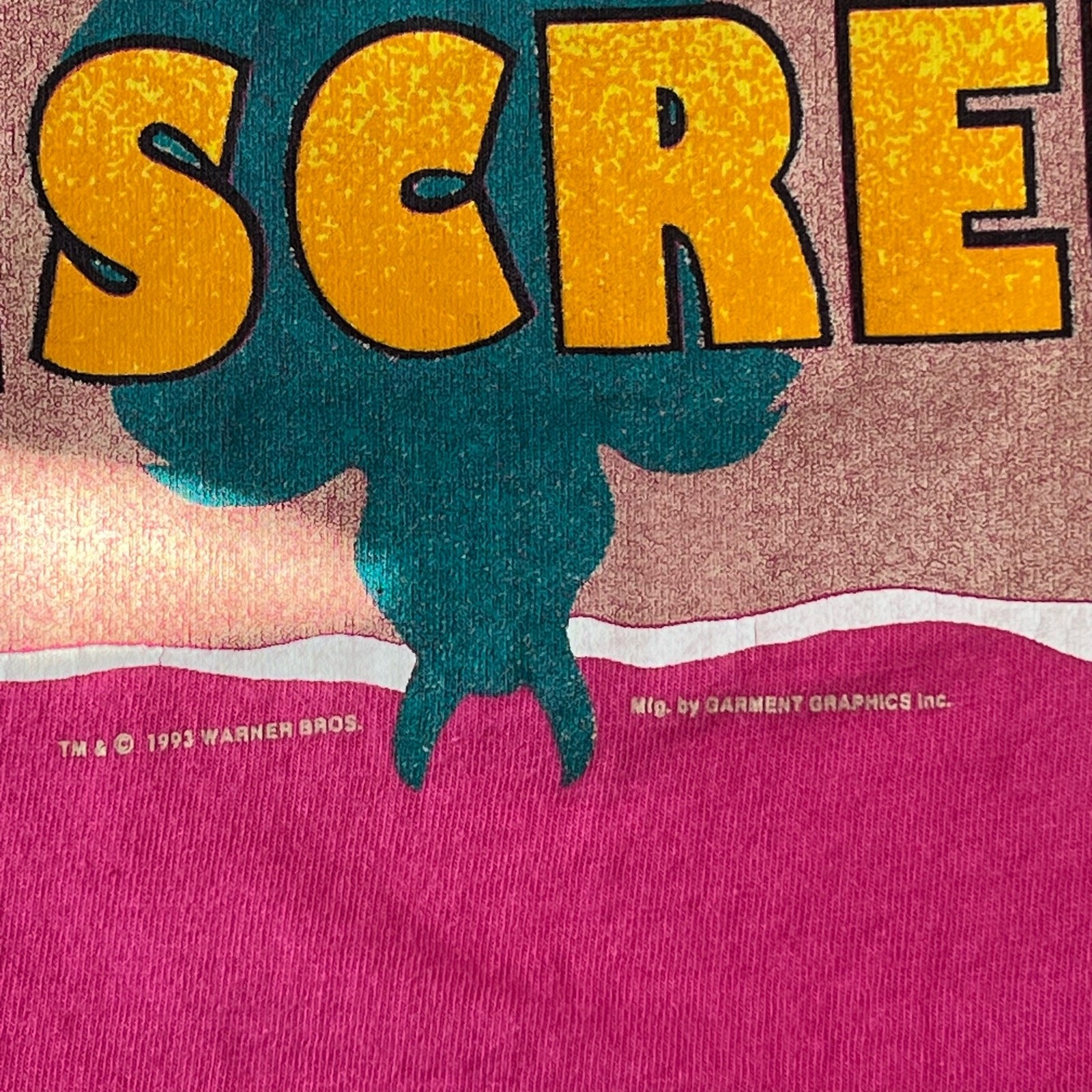 Vintage Tweety Bird Sylvester Cat Large Graphic Beach Sunscreen T-Shirt Pink XL gallery