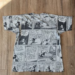 Vintage 90s Disney MGM Studios Comic Strip AOP Mickey Tshirt OSFA Single Stitch