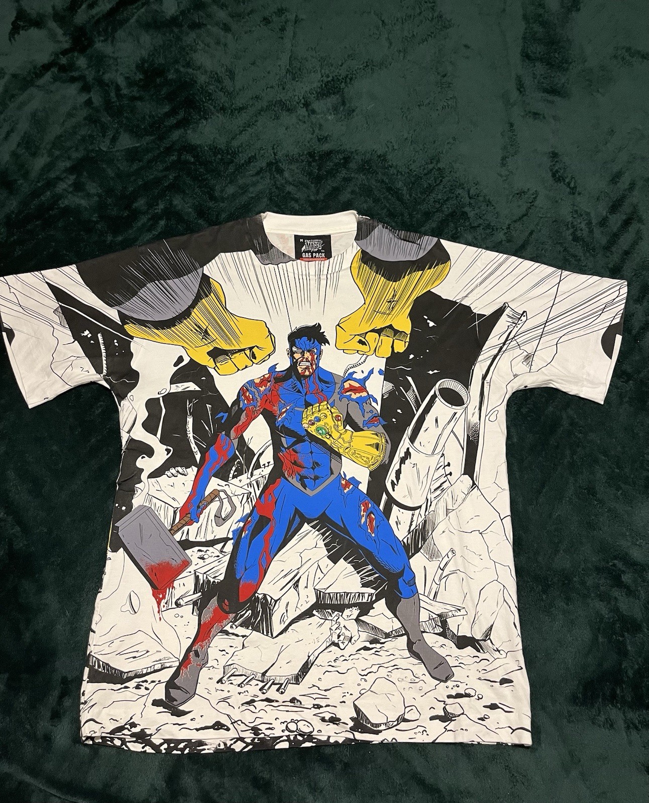 Invincible vs Thanos AOP Marvel Shirt Medium Rare Chronic Images gallery