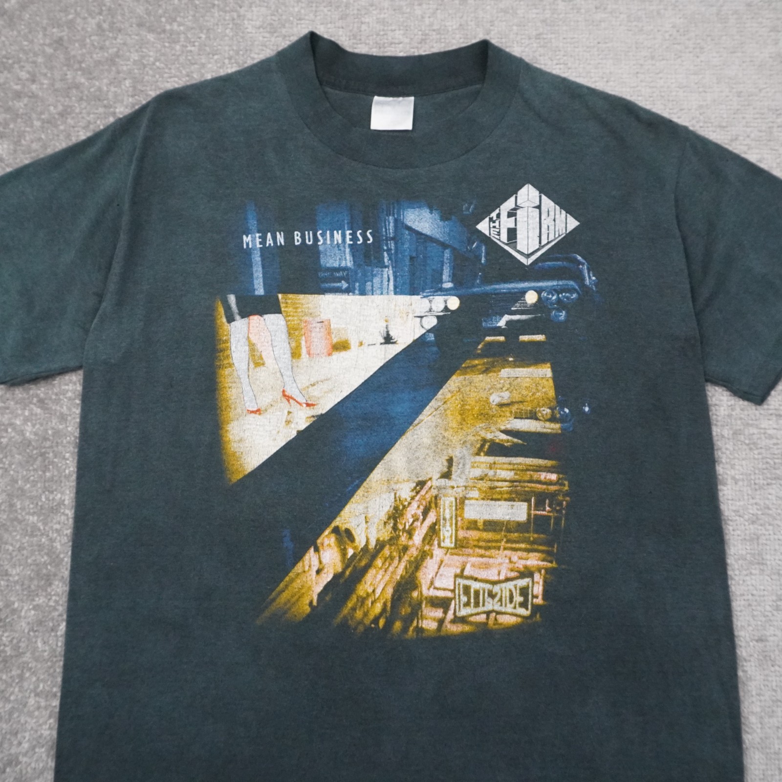 Vintage The Firm Mean Business Tour Music Mens XL Black Short Sleeve T-Shirt gallery