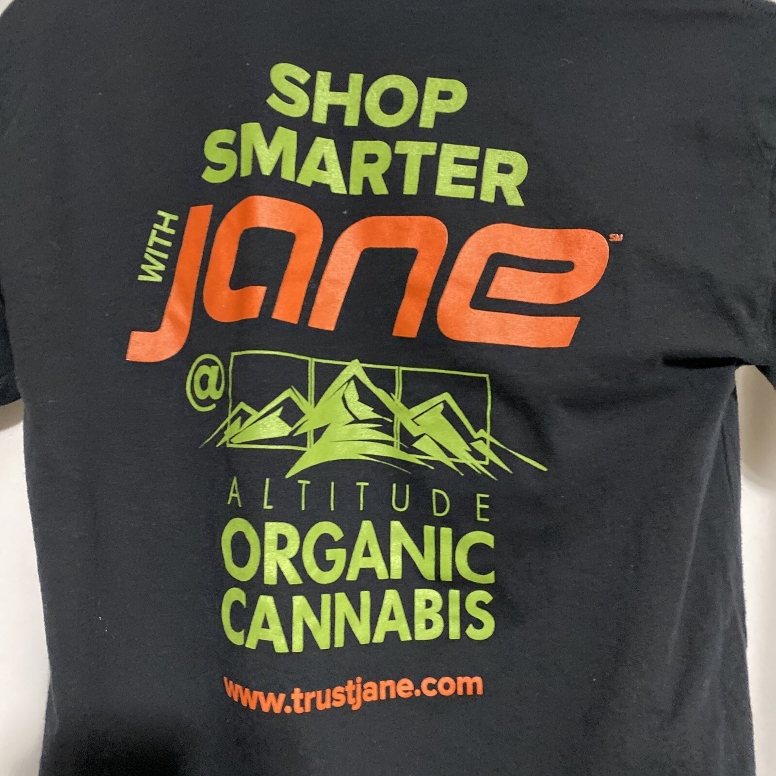 Altitude Organic Cannabis T-Shirt Mens Small Black Excellent Dispensary Graphic gallery