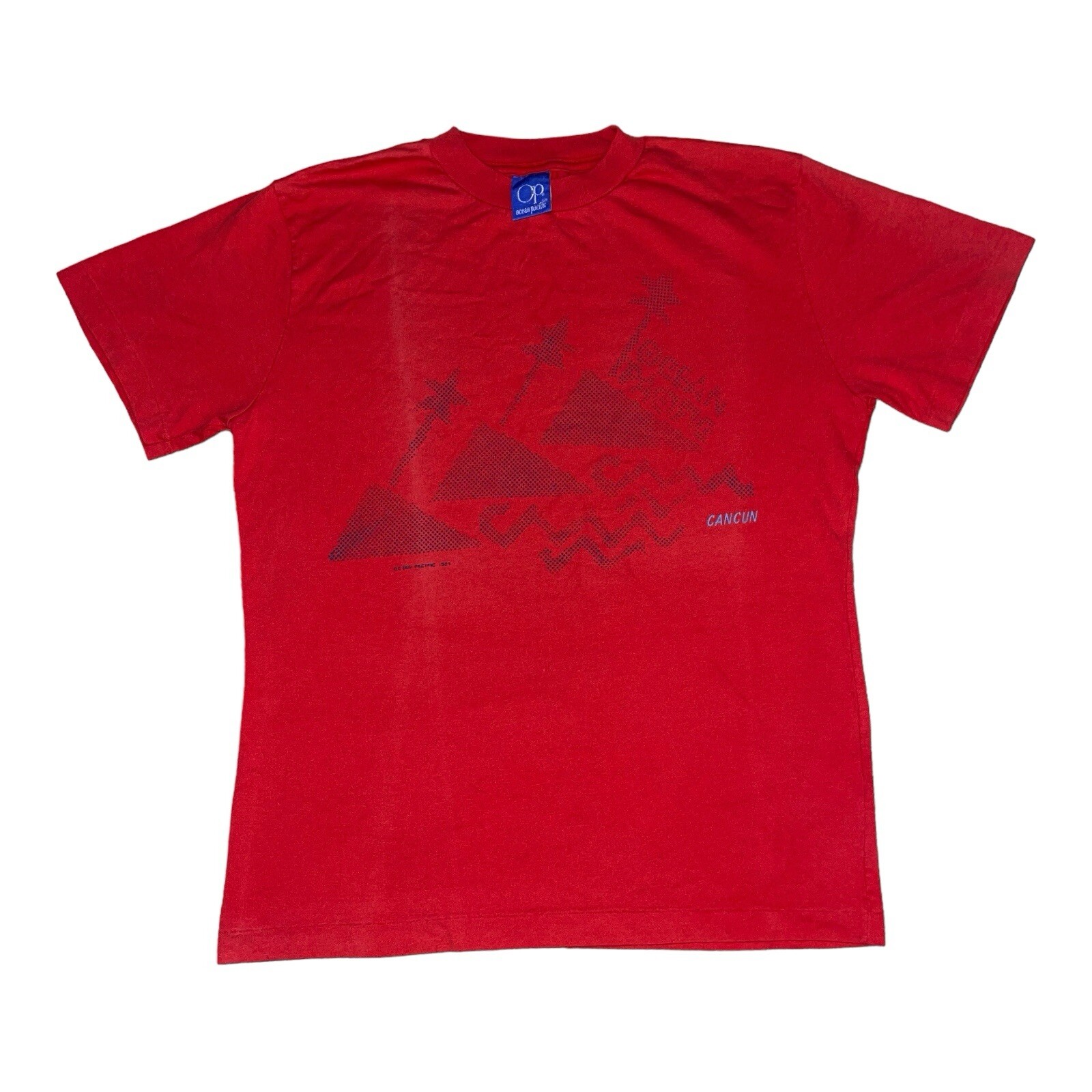 Vintage 80s Ocean Pacific T-shirt Surfing Men’s Large OP Surfer Skater Art RARE