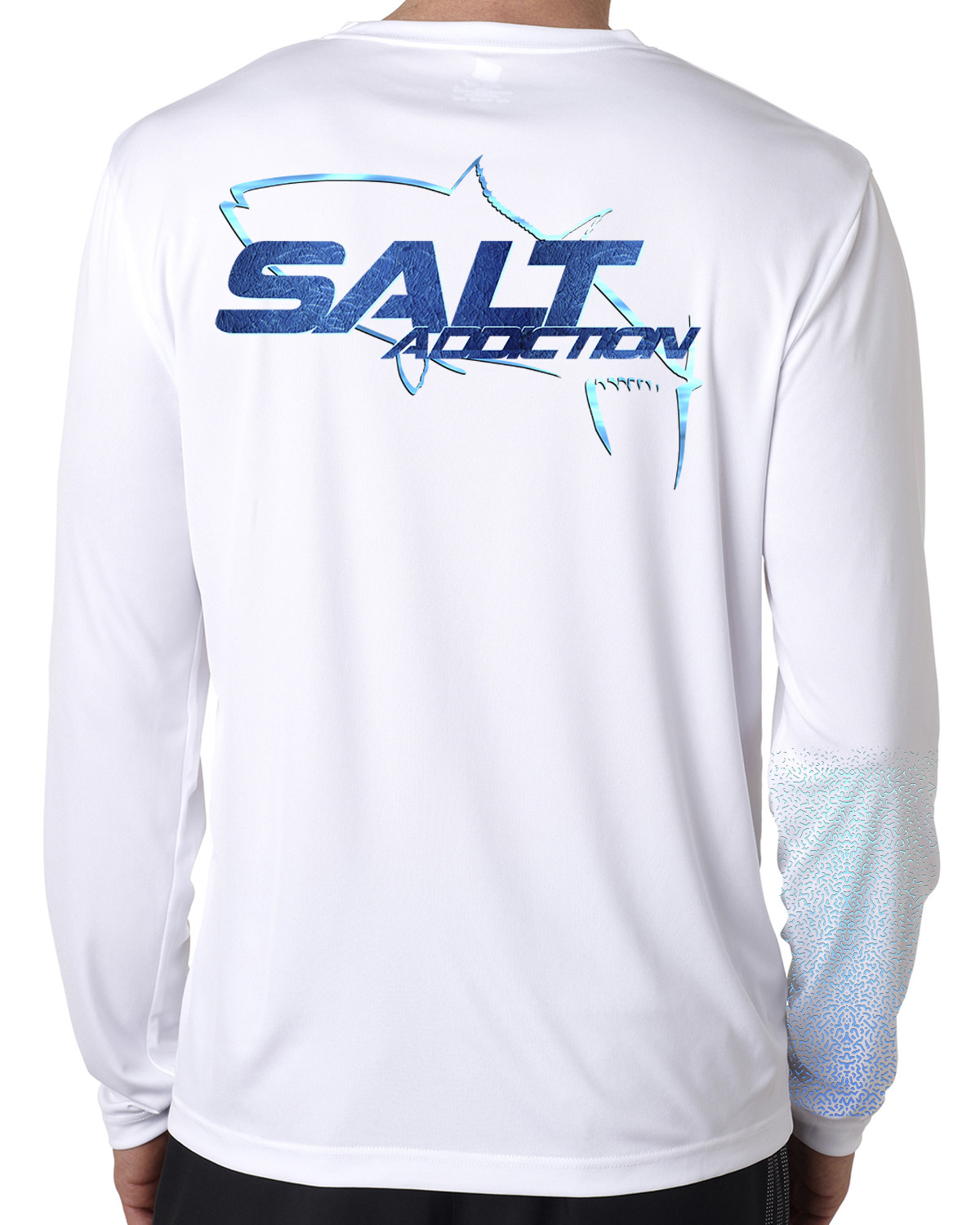 Salt Addiction long sleeve microfiber saltwater fishing t shirt uv upf 50+ Logo gallery