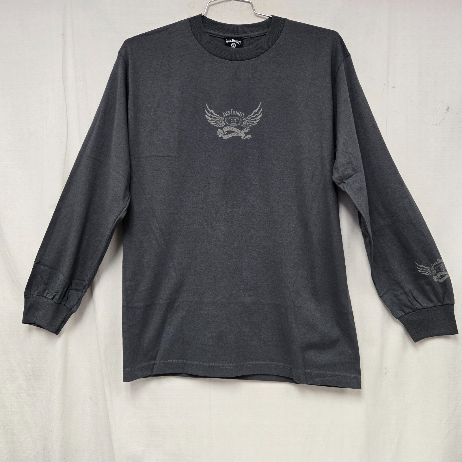 Jack Daniel’s Freedom Old #7 Tee Casual Long Sleeve T-Shirt Adult Gray 3XLarge