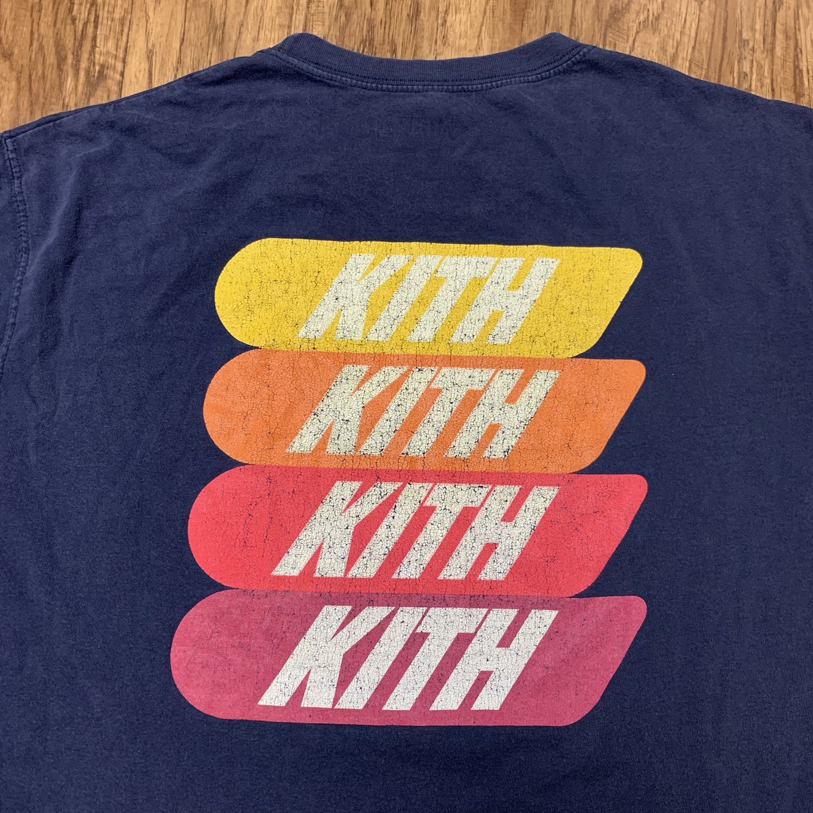 Kith T Shirt Size Medium Short Sleeve Lightweight Summer Shade Navy Blue Tee gallery