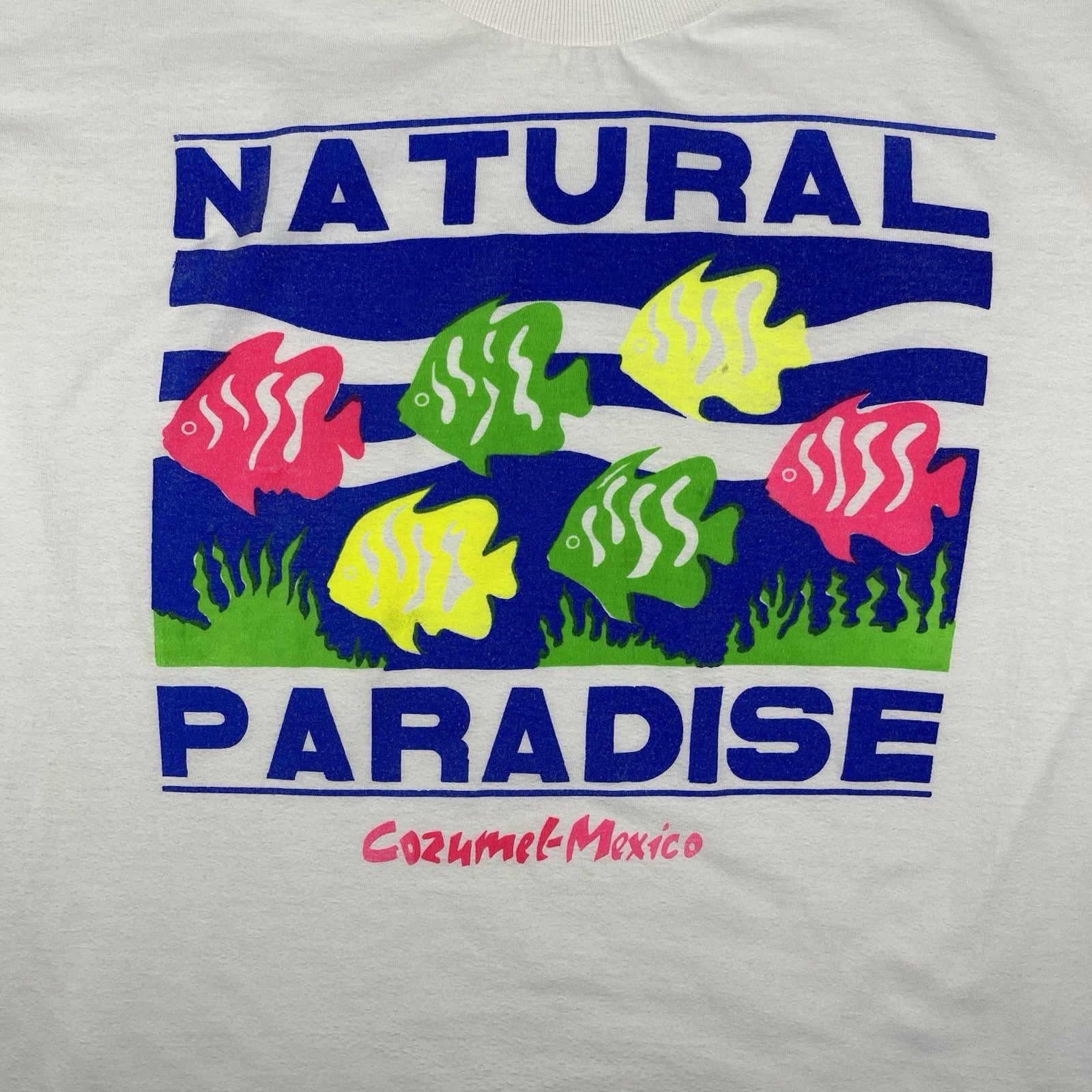 Vintage Mexico Tourist Shirt Mens Large 90s Fish Neon Cozumel Singl Stitch Beach gallery