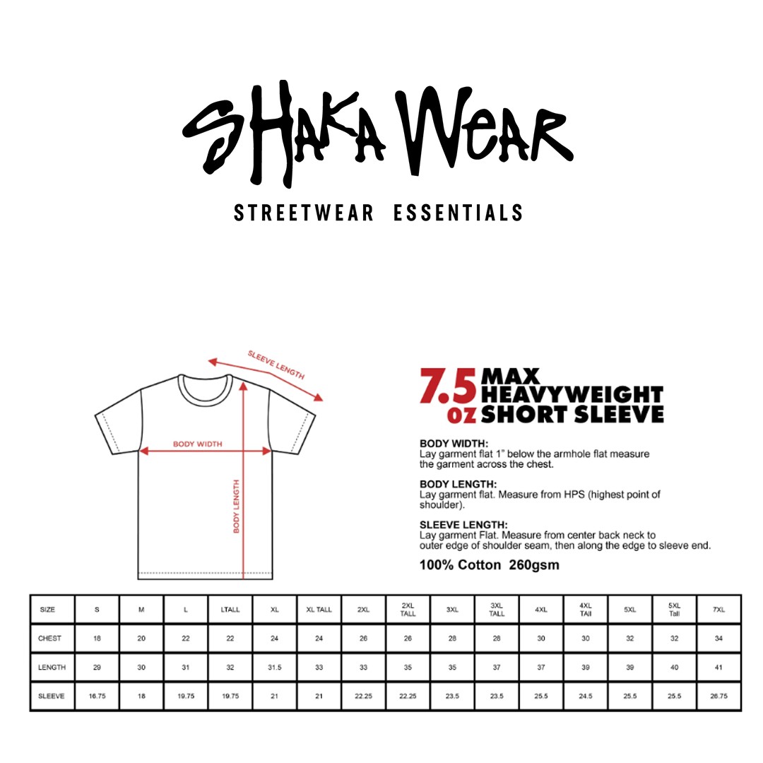 Pack Of 6 Shaka Wear MHS Mens Short Sleeve Max Heavyweight Oversized T Shirt gallery