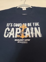 Gildan Navy Blue S/S DEADLIEST CATCH Discovery Channel T-Shirt; Size XL