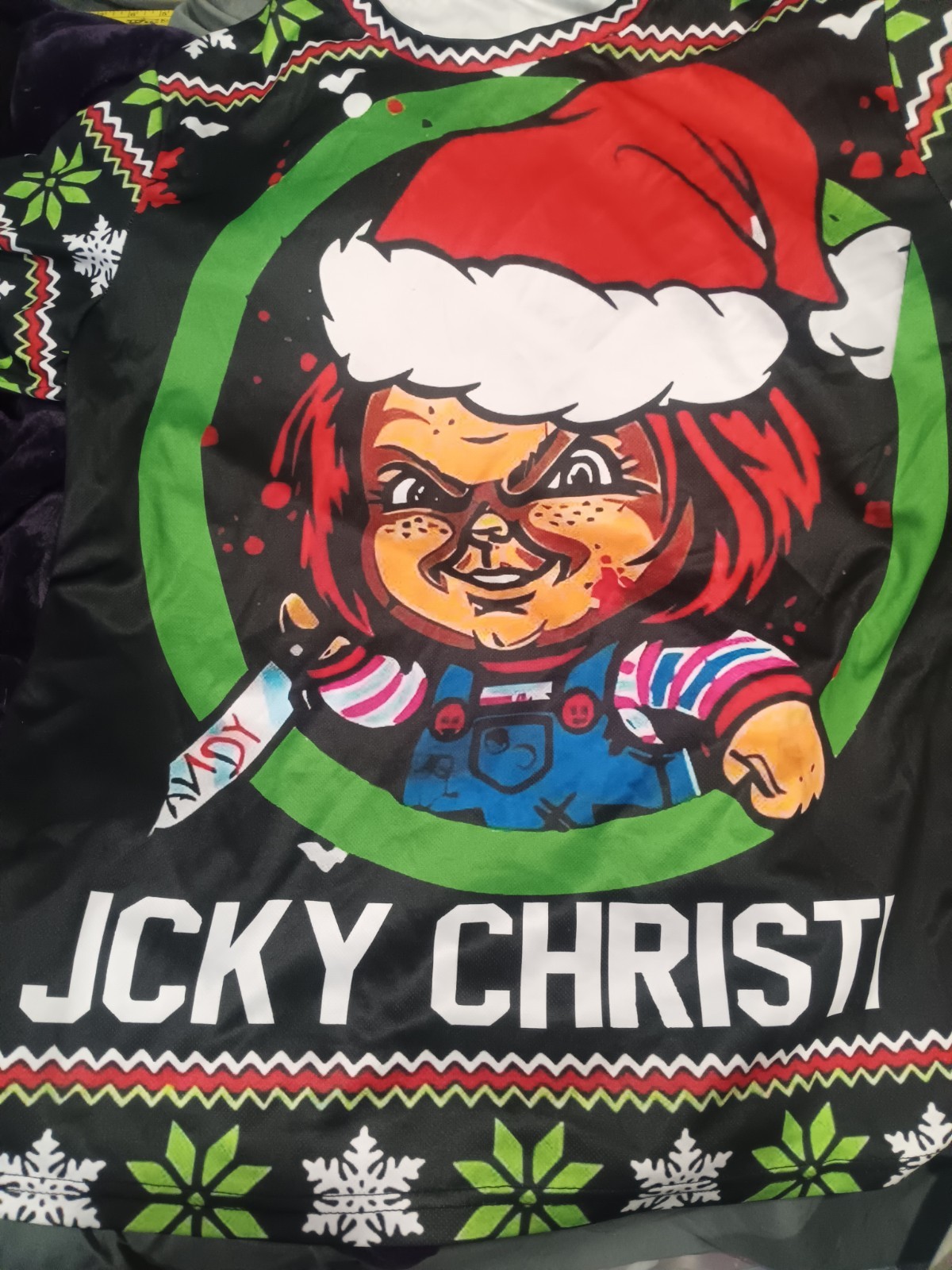 Chucky Christmas Horror Movie T-Shirt Men's 1XL BLACK Graphic Print gallery