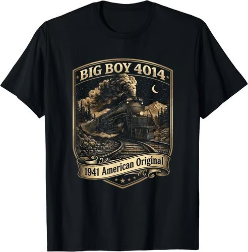 Big Boy 4014 Train Engineer Steam Train Conductor American T-Shirt