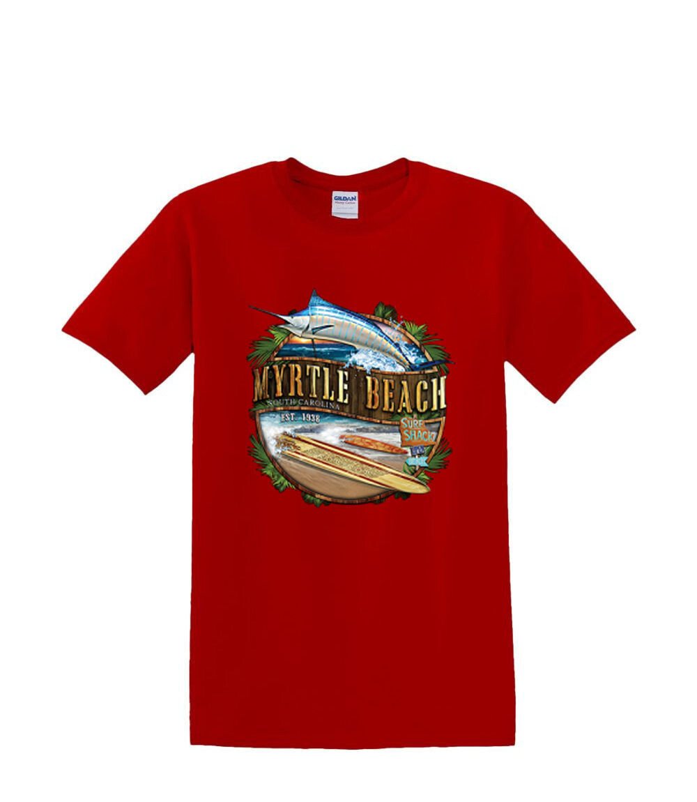 T-Shirt S to 2XL 3XL SURF myrtle beach MARLIN fishing beach boards resort adult gallery
