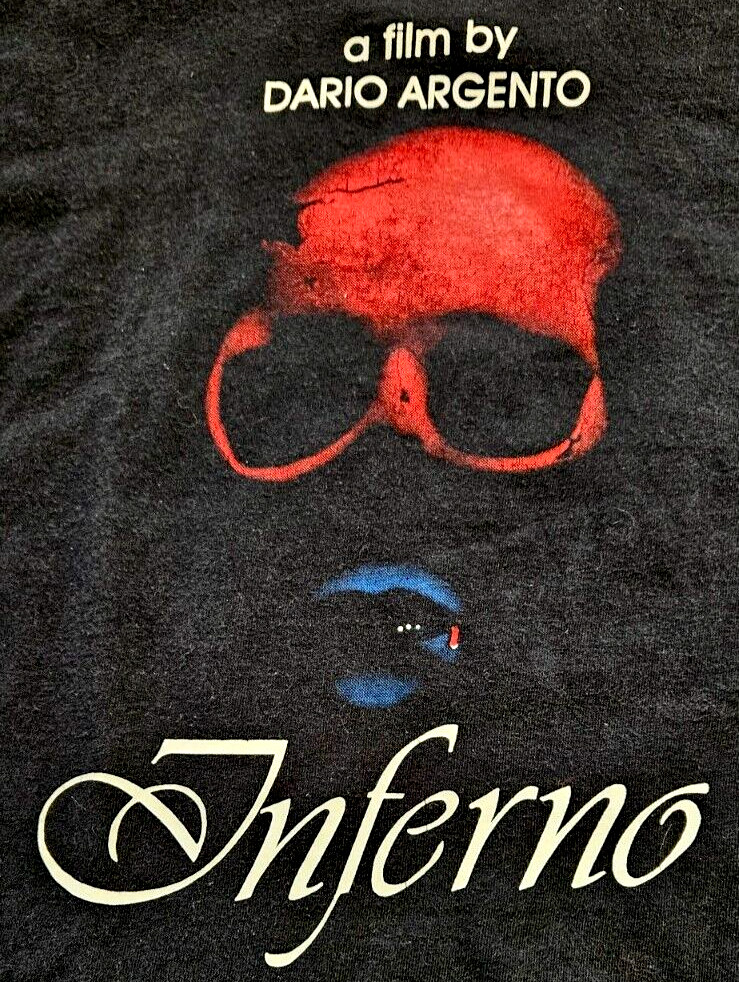 Vintage Dario Argento Inferno Horror Movie Promo T-Shirt Fruit of the Loom Large