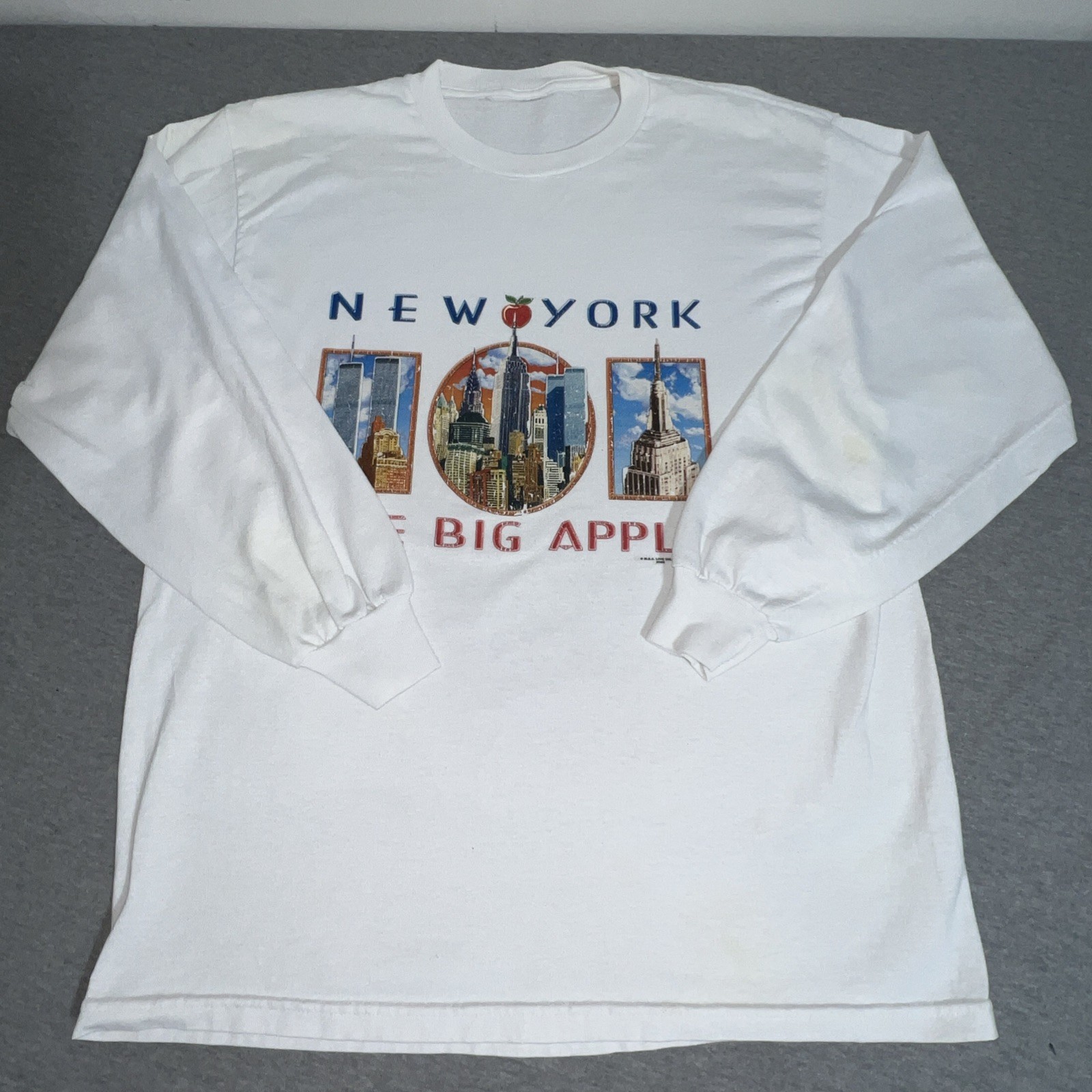 Vintage NYC New York Big Apple Shirt Unisex Large Fruit of the Loom 2000 Y2K gallery