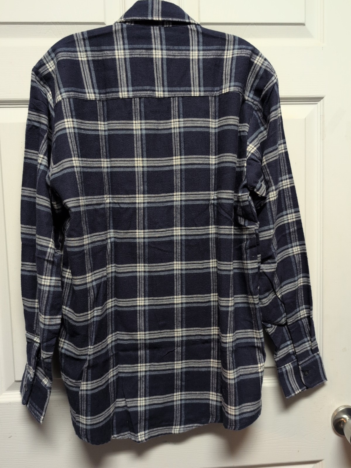 US Blues. Mens Shirt Size M Blue Plaid Flannel Long Sleeve Botton Down gallery