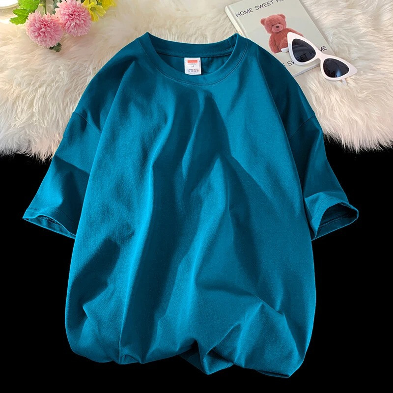 100% Cotton O-Neck Oversized Summer Short Sleeve Men's T Shirt HipHop Streetwear gallery