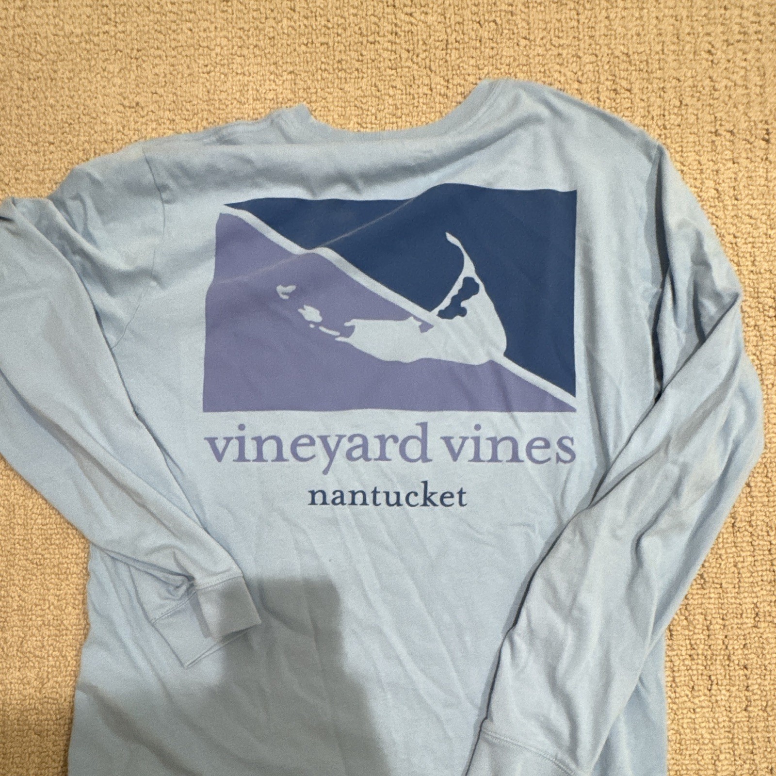 Vineyard Vines Men's Blue Long Sleeve Pocket T-Shirt Graphic Print S Cotton gallery