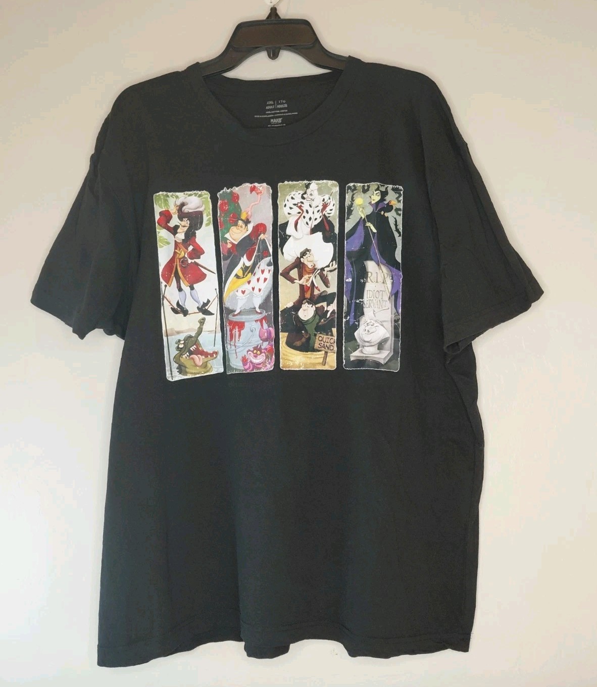 Iconic Villains of Disney Adult Unisex Graphic T-Shirt Disney Classics 2XL