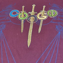 VTG COOGI Men Embroidered Sword 3D Cotton T Shirt 4XL Y2K Streetwear HipHop FLAW